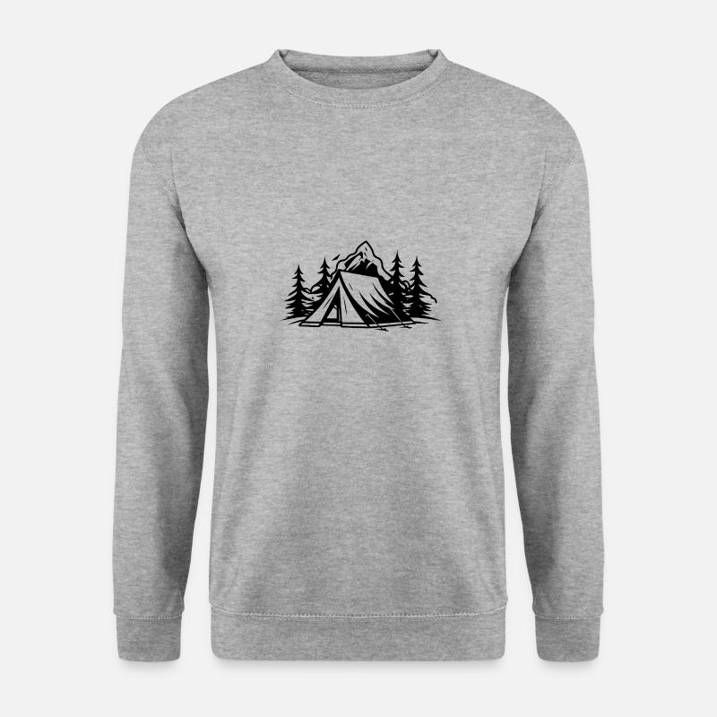 Camping Tent - Unisex Sweatshirt - salt & pepper