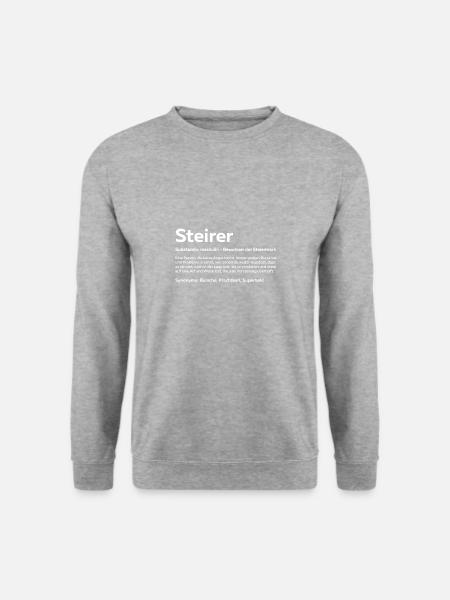 Steirer Substantiv Geschenk - Unisex Pullover - Weißgrau meliert