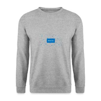 Networker - Unisex Pullover - Weißgrau meliert - Vorne - Alina (178cm) & Michal (187cm)