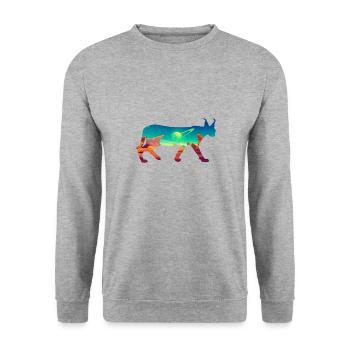Caracal - Sweat-shirt Unisexe - gris chiné - Devant - Alina (178cm) & Michal (187cm)