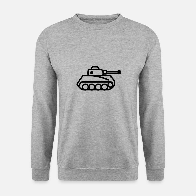 Panzer - Unisex Pullover - Weißgrau meliert