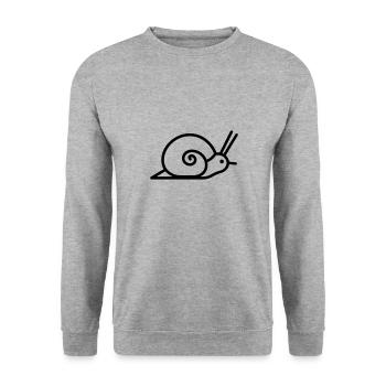 Snail - Unisex Sweatshirt - salt & pepper - Front - Alina (178cm) & Michal (187cm)
