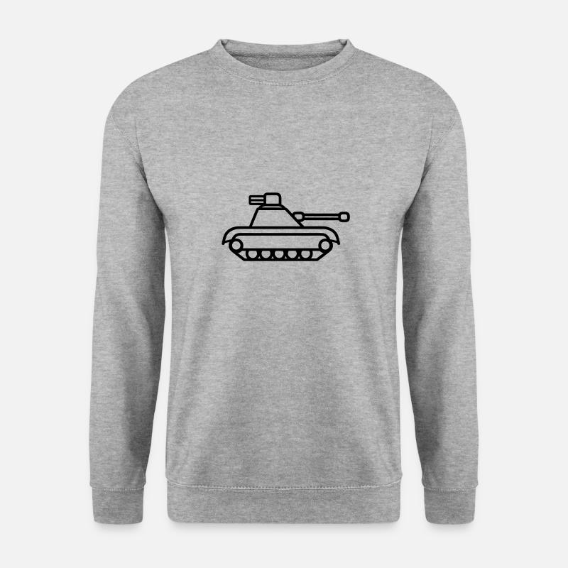 Panzer - Unisex Pullover - Weißgrau meliert