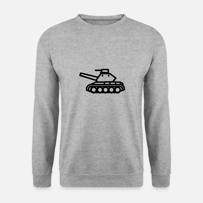 Panzer - Unisex Pullover - Weißgrau meliert