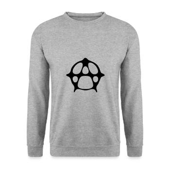 Anarchie / Anarchist - Unisex Pullover - Weißgrau meliert - Vorne - Alina (178cm) & Michal (187cm)