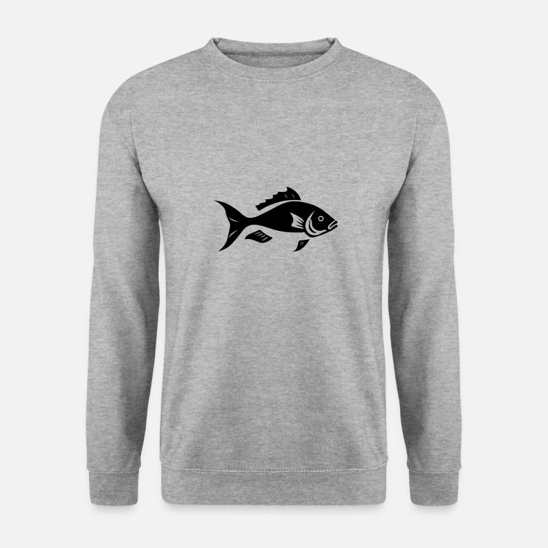 Small Carp Fish - Unisex Sweatshirt - salt & pepper