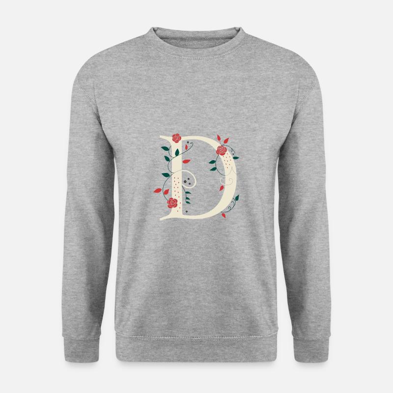 Letter D Monogram Retro - Unisex Sweatshirt - salt & pepper