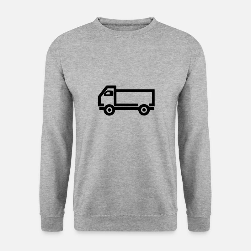 Lkw - Unisex Pullover - Weißgrau meliert