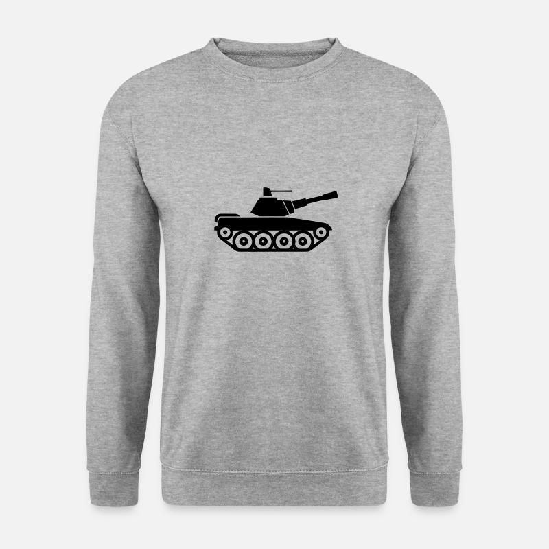 Panzer - Unisex Pullover - Weißgrau meliert