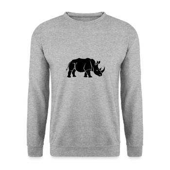 Rhinoceros - Unisex Sweatshirt - salt & pepper - Front - Alina (178cm) & Michal (187cm)