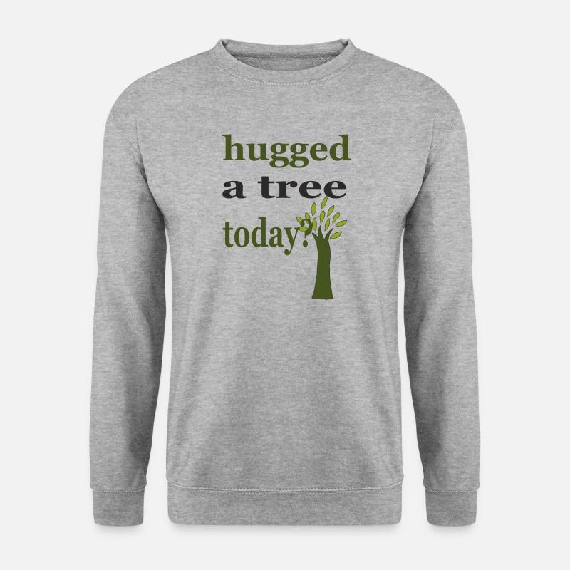 hugged a tree - Unisex Pullover - Weißgrau meliert