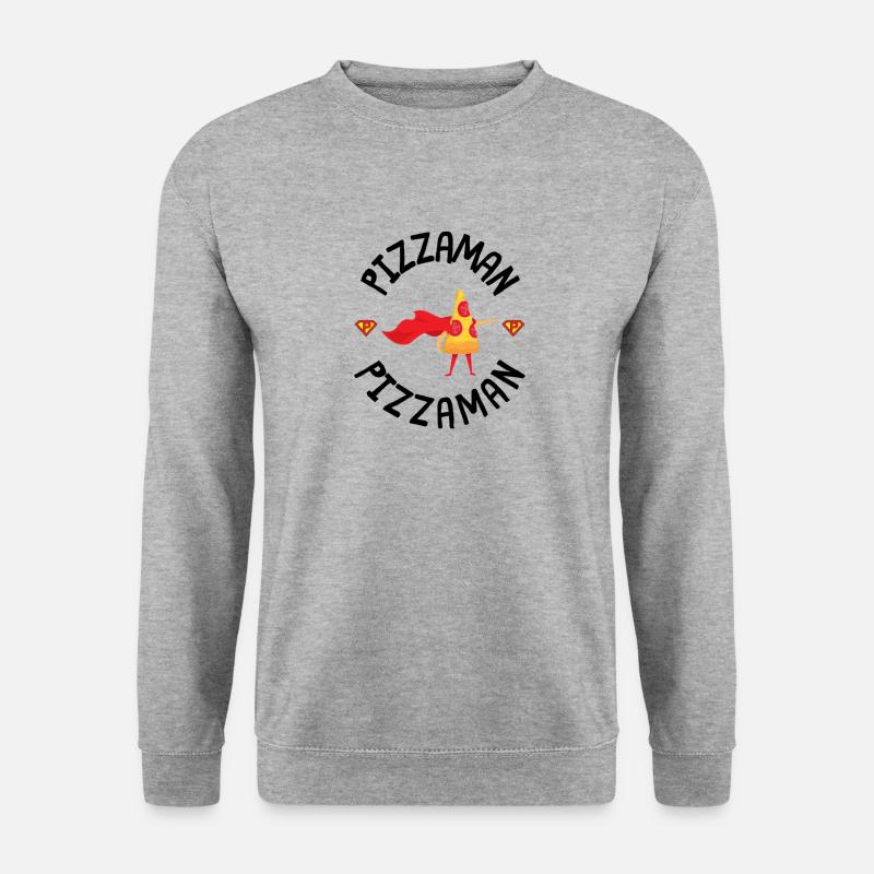 Pizzamann, der Pizzamann - Unisex Pullover - Weißgrau meliert