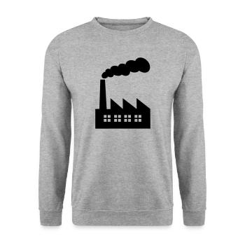 Factory with smoke - Unisex Sweatshirt - salt & pepper - Front - Alina (178cm) & Michal (187cm)