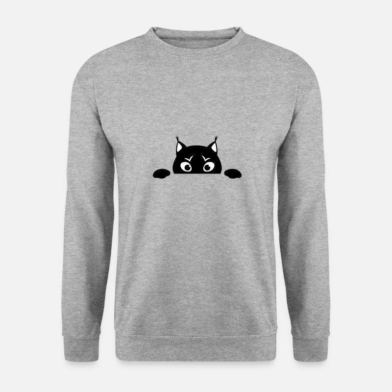Niedlicher Luchs - Unisex Pullover - Weißgrau meliert