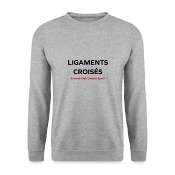 Foot ligaments croisés - Sweat-shirt Unisexe - gris chiné - Devant - Alina (178cm) & Michal (187cm)