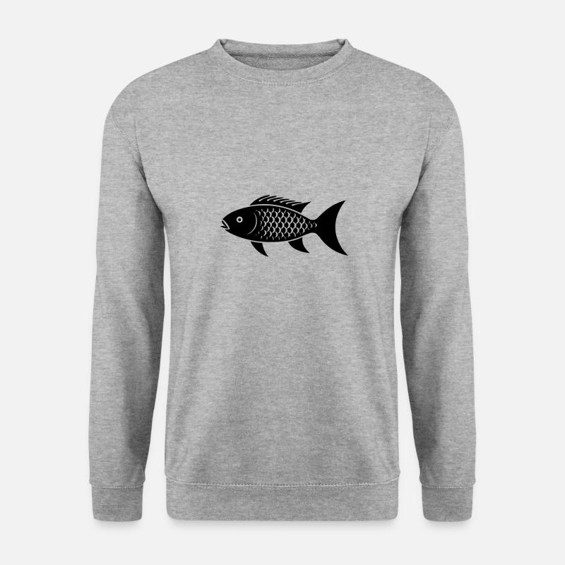 Small Carp Fish - Unisex Sweatshirt - salt & pepper