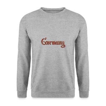 Weltmeisterschaft Germany Deutschland WM Fußball - Unisex Pullover - Weißgrau meliert - Vorne - Alina (178cm) & Michal (187cm)