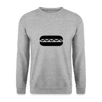 Hot dog - Sweat-shirt Unisexe - gris chiné - Devant - Alina (178cm) & Michal (187cm)