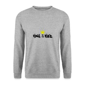 Roi du Kiez - Krone Hambourg Berlin Ville hanséatique - Sweat-shirt Unisexe - gris chiné - Devant - Alina (178cm) & Michal (187cm)