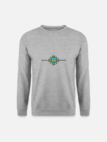 Computer Chip Digital Sensor - Unisex Sweatshirt - salt & pepper
