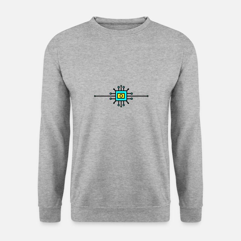 Computer Chip Digital Sensor - Unisex Sweatshirt - salt & pepper