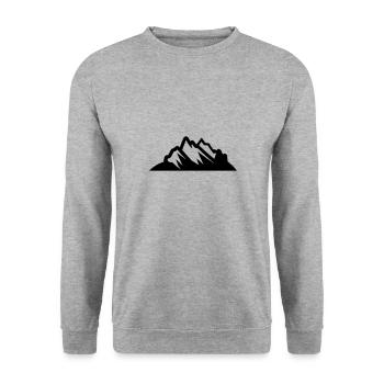 Montagne - Sweat-shirt Unisexe - gris chiné - Devant - Alina (178cm) & Michal (187cm)