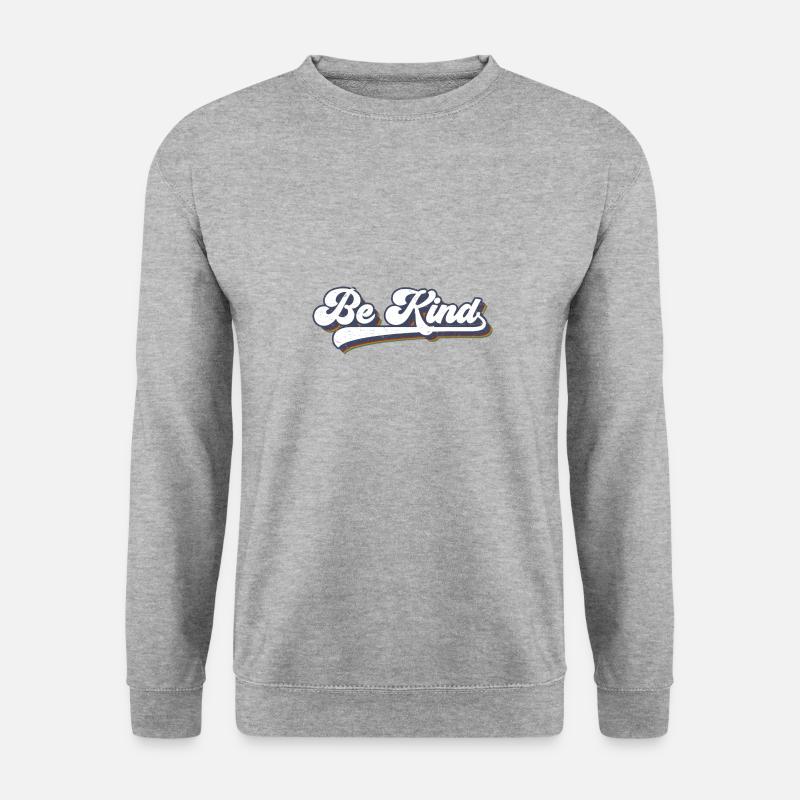 Be Kind LGBT Regenbogen Gy Pride Ally - Unisex Pullover - Weißgrau meliert