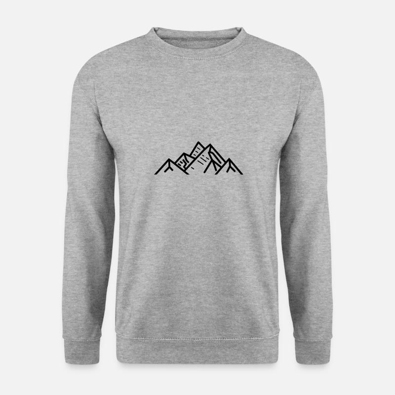 Berg - Unisex Pullover - Weißgrau meliert