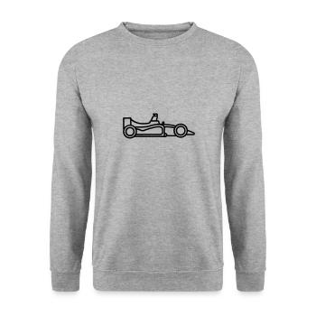 voiture de course - Sweat-shirt Unisexe - gris chiné - Devant - Alina (178cm) & Michal (187cm)