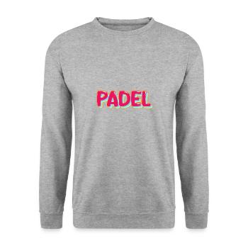 Raquette de padel Tennis Sport I Cadeau - Sweat-shirt Unisexe - gris chiné - Devant - Alina (178cm) & Michal (187cm)