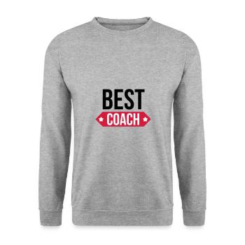 Best Coach - Sweat-shirt Unisexe - gris chiné - Devant - Alina (178cm) & Michal (187cm)