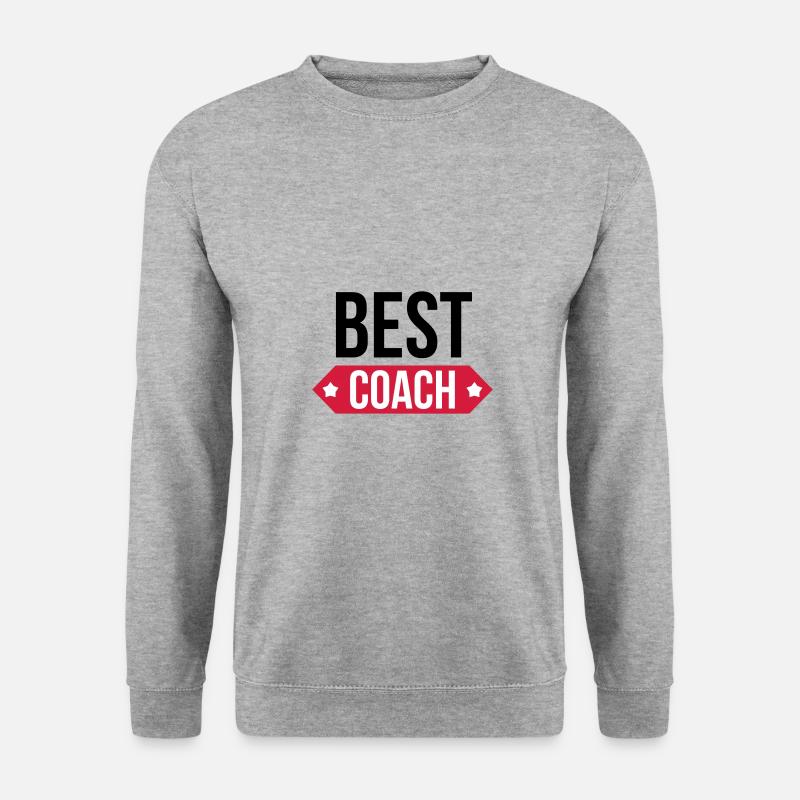 Bester Trainer - Unisex Pullover - Weißgrau meliert