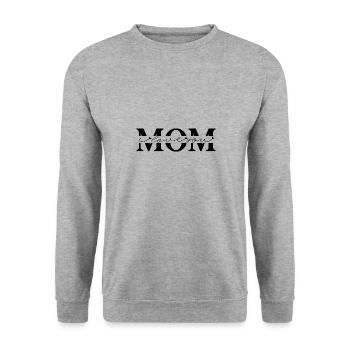 Mom - I Love You Elternliebe Mutter - Unisex Pullover - Weißgrau meliert - Vorne - Alina (178cm) & Michal (187cm)