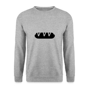 Hot dog - Sweat-shirt Unisexe - gris chiné - Devant - Alina (178cm) & Michal (187cm)
