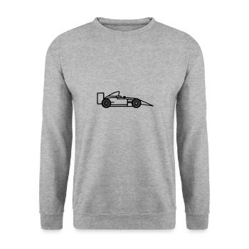 voiture de course - Sweat-shirt Unisexe - gris chiné - Devant - Alina (178cm) & Michal (187cm)