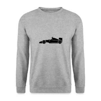 Voiture de course - Sweat-shirt Unisexe - gris chiné - Devant - Alina (178cm) & Michal (187cm)