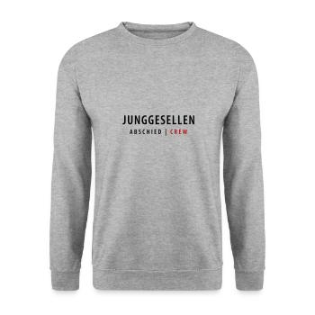 Junggesellenabschied Jga Crew - Unisex Pullover - Weißgrau meliert - Vorne - Alina (178cm) & Michal (187cm)