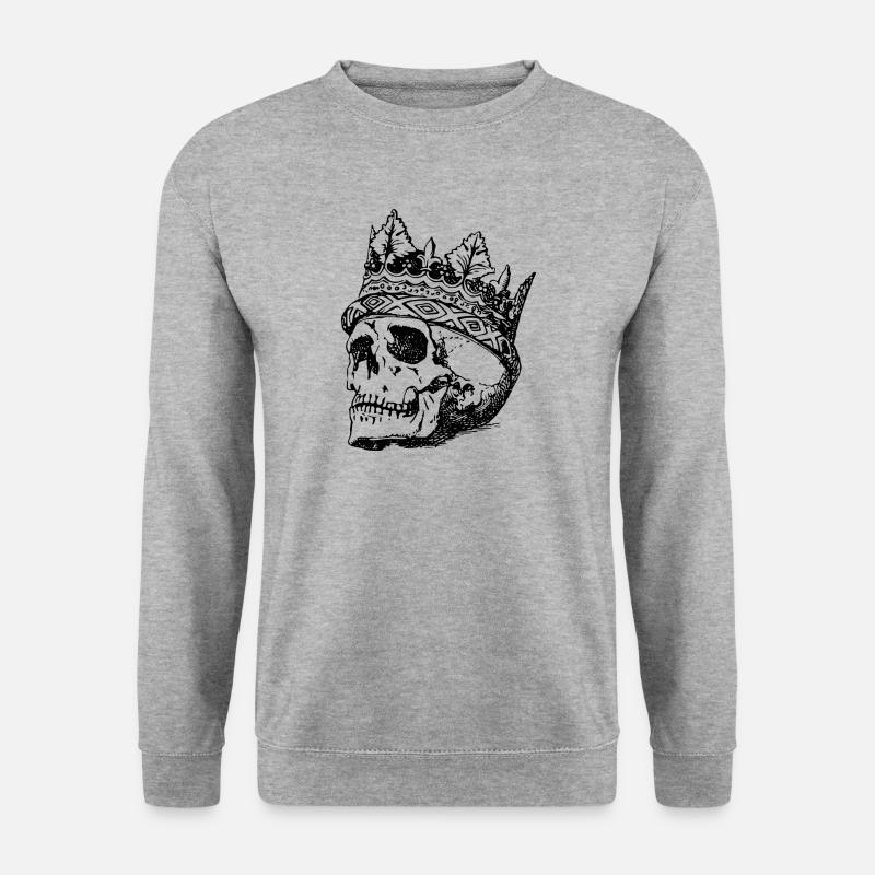 King Crown Skull - Unisex Sweatshirt - salt & pepper