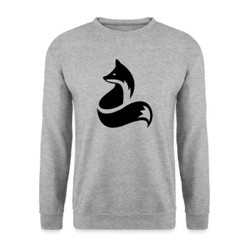 renard - Sweat-shirt Unisexe - gris chiné - Devant - Alina (178cm) & Michal (187cm)