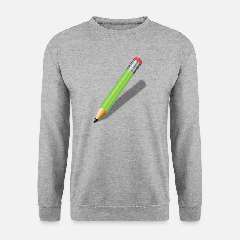 Bleistift - Unisex Pullover - Weißgrau meliert