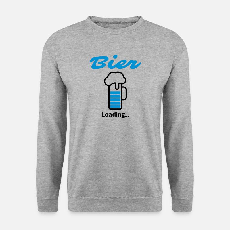 Bier Loading... - Unisex Pullover - Weißgrau meliert