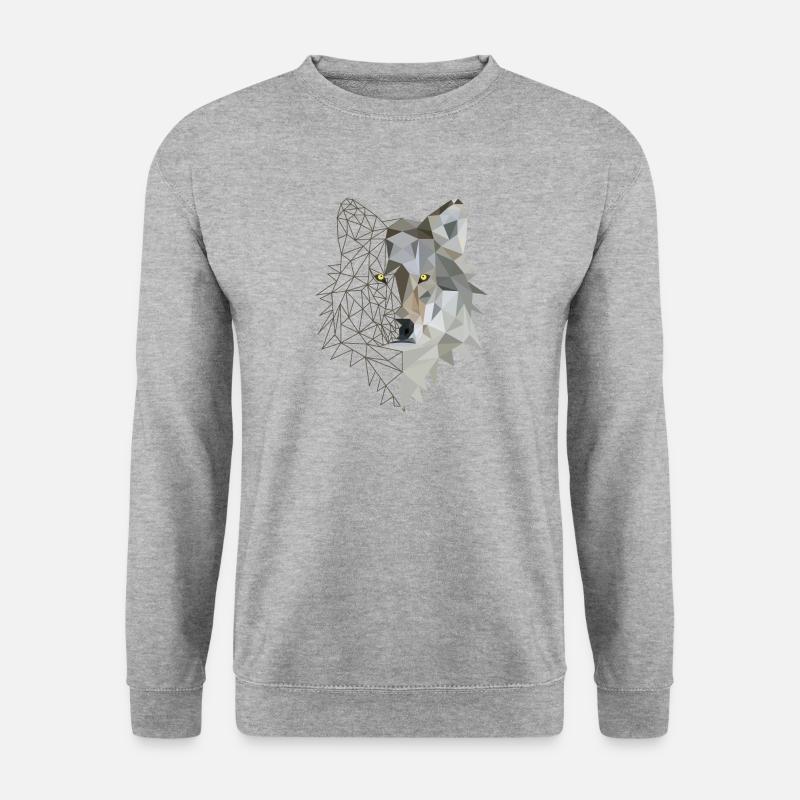 Wolf - Unisex Pullover - Weißgrau meliert