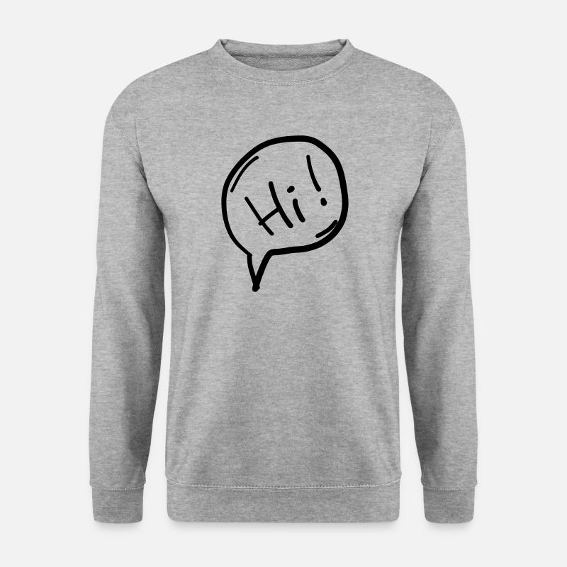 Hi - Unisex Pullover - Weißgrau meliert