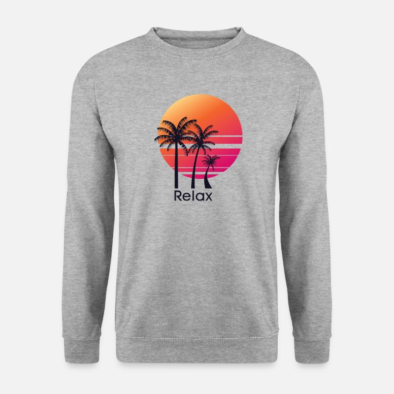 Relax - Unisex Pullover - Weißgrau meliert