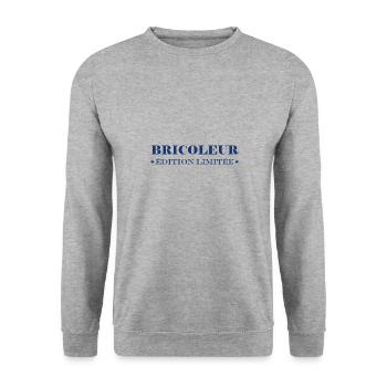 Bricoleur - Sweat-shirt Unisexe - gris chiné - Devant - Alina (178cm) & Michal (187cm)
