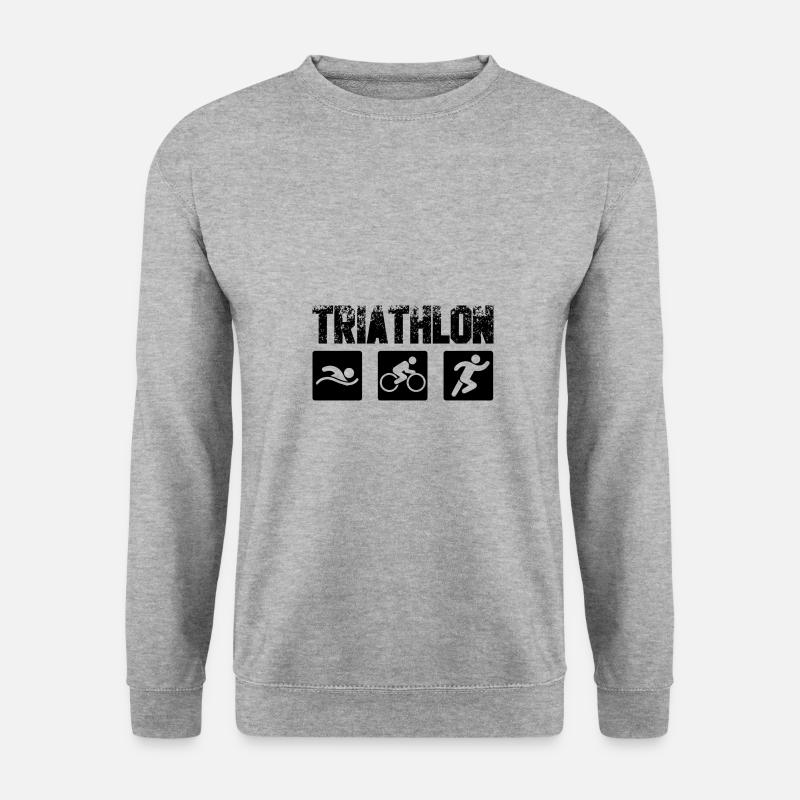 Triathlon - Unisex Pullover - Weißgrau meliert