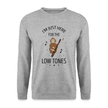 Fagottist für Fagottorchester und Fagottist - Unisex Pullover - Weißgrau meliert - Vorne - Alina (178cm) & Michal (187cm)