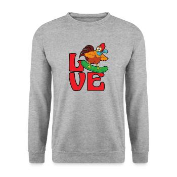 Snowboarder le snowboarder en hiver - Sweat-shirt Unisexe - gris chiné - Devant - Alina (178cm) & Michal (187cm)