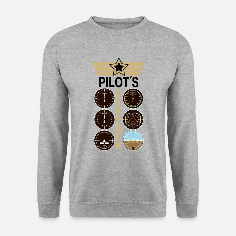 Pilot Flyer SixPack - Unisex Sweatshirt - salt & pepper