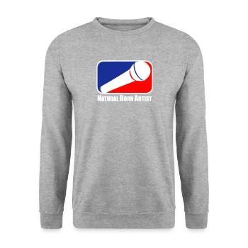 NBArtist Natural Born Artist Vollblutmusiker - Unisex Pullover - Weißgrau meliert - Vorne - Alina (178cm) & Michal (187cm)